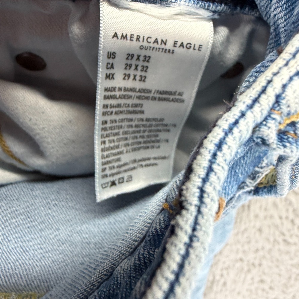 American Eagle Outfitters Jeans Men's 29x32 Blue Denim Skinny Athletic Stretch - Picture 7 of 11